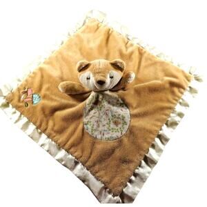 Douglas Baby Fox Lovey Security Blanket Woodland Mushrooms Satin Trim Blankie